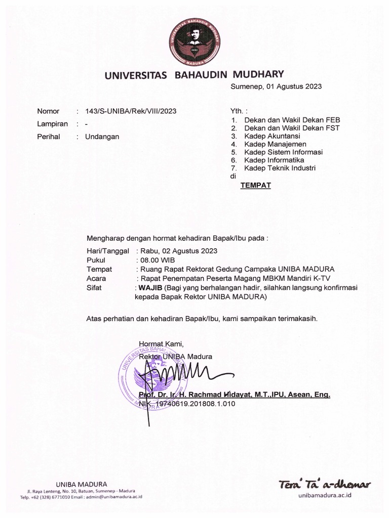Undangan Rapat | PDF