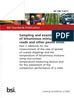 BS 598-1-2011 Sampling and Examination of Bituminous Mixtures For Roads and Other Paved Areas. Methods For The Measurement of The Rate of Spre