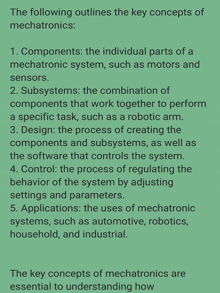 Key Elements Of Mechatronic _ Introduction to Engineering – MSAEO