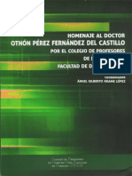 Derecho Civil (Libro Homenaje Al Dr. Othón Pérez Fernández) (2017)