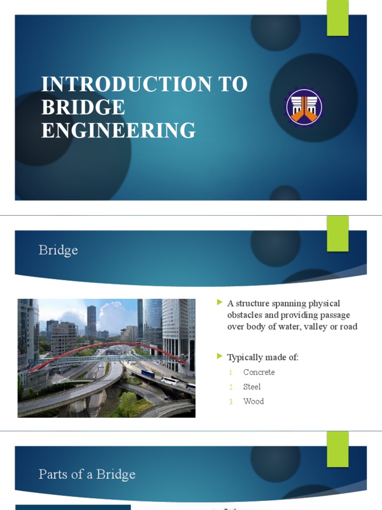 01 Intro To Bridge Engineering PDF Bridge Transport Buildings And