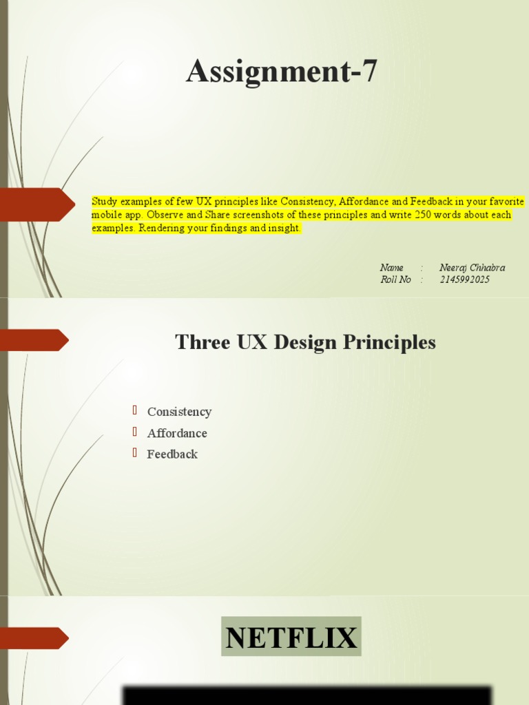 Assignment-7 (UX) | PDF