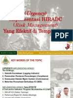 IMPLEMENTASI HIRADC YG EFEKTIF Bpk. Sapari Yuniantoro - Urgency An Effective Risk MGMT Implementation - S3 APKPI