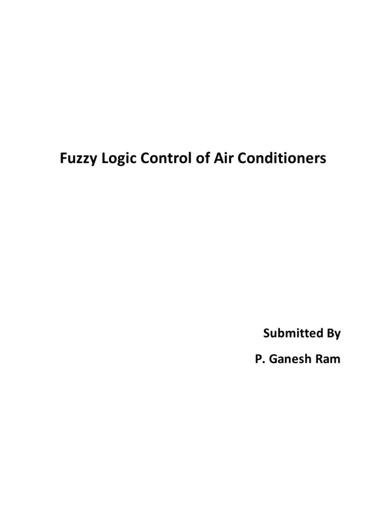 Fuzzy Logic Control of Air Conditioners PDF Air Conditioning Fuzzy Logic