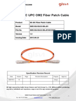 Om2 MM SC Upc To SC Upc 5m Duplex Fiber Patch Cable Data Sheet 222008