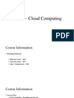 Cloud Computing - So Far