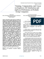 The Influence of Training, Compensation, and Career Development On Employee Job Satisfaction and Sustainable Employee Performance at Prolindo Group Companies