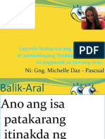 Naiisa-Isa Ang Mga Tuntunin at Pamantayang Itinakda NG Paaralan Sa Pagpasok Sa Tamang Oras