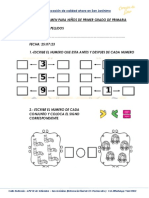 Examen para Niños de Primer Grado de Primaria Nombres Y Apellidos . FECHA: 25/07/23 1.-Escribe El Numero Que Esta Antes Y Despues de Cada Numero