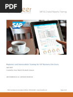 PB1 User Training SAP Business One Crystal Reports