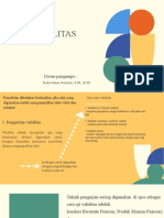 Pertemuan 11 Validitas Dan Reabilitas