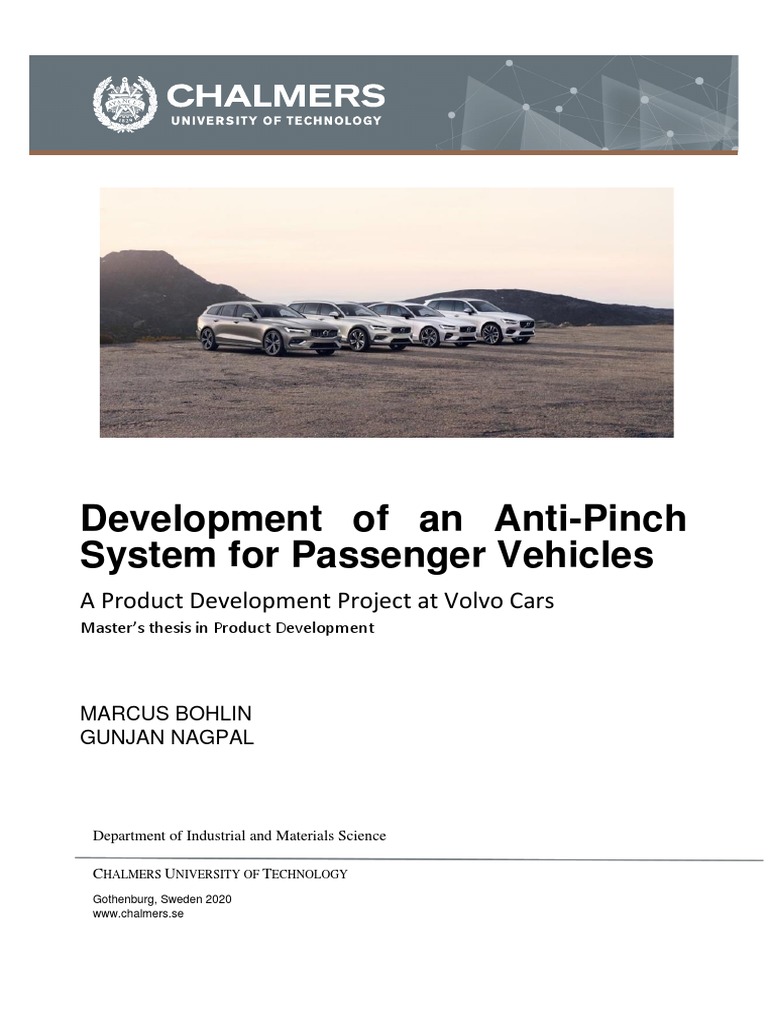Anti-Pinch System Development for Vehicles | PDF | Risk | Software ...