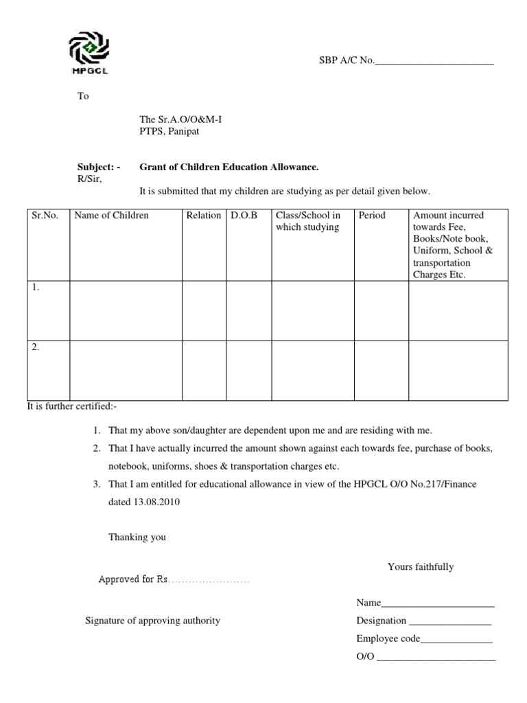 Subject: - Grant of Children Education Allowance | PDF
