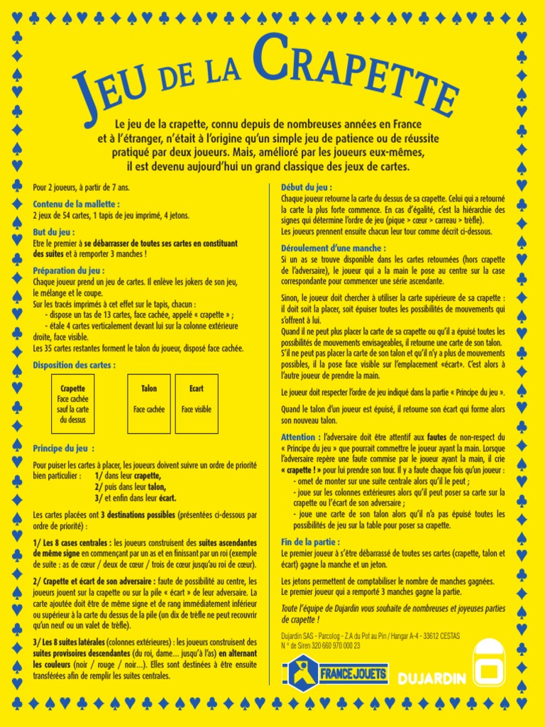 Règles du jeu de la Crapette | PDF