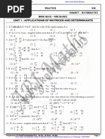 12th Maths Book Back One Marks Question Bank EM