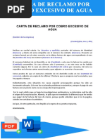 Modelo de Reclamo Colectivo Por Falta de Agua | PDF | Agua | Agua potable