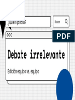 Juego Presentación Divertida Gris Azul y Negro Digitalismo Grupo de Debate Irrelevante