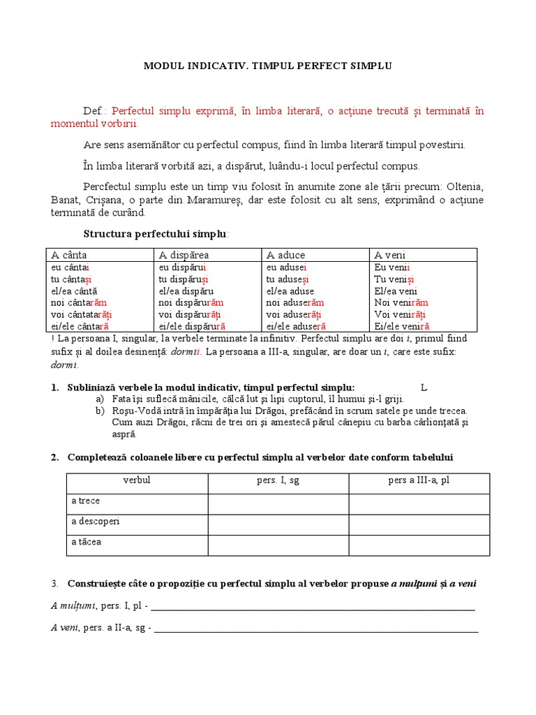 Perfectul Simplu | PDF