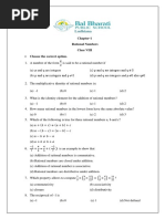 Rational Numbers MCQ Assignment (Bal Bharti)