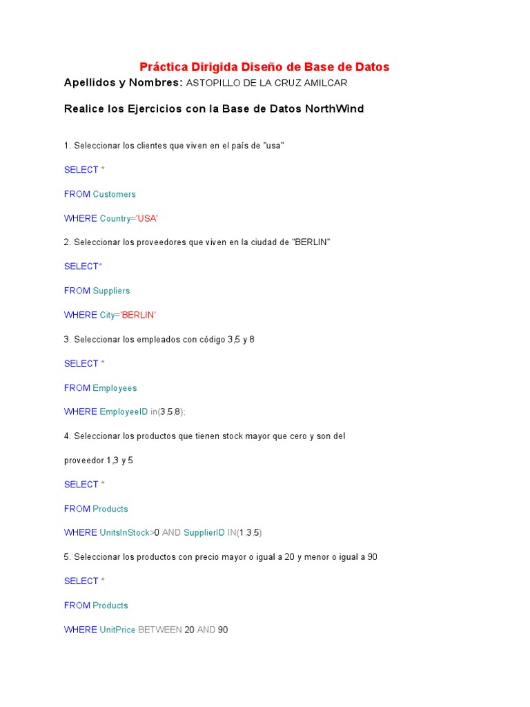 Practica SQL Amilcar | PDF