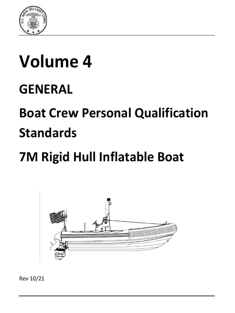 7M RIB Boat Crew PQS PDF Knot Water Transport