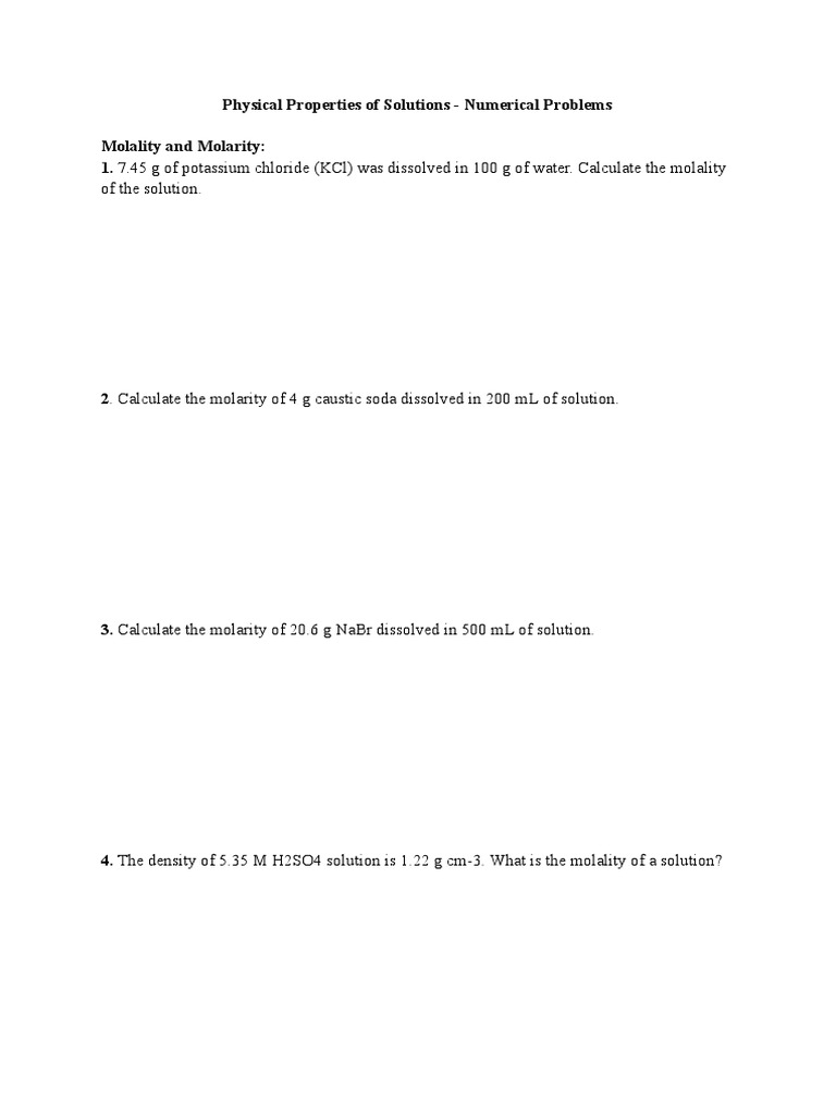 Genchem2 solutions numerical problems pdf