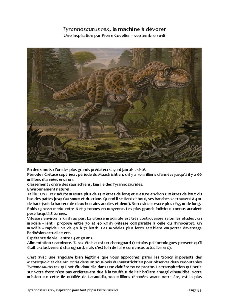 Inspi Tyrannosaurus Rex | PDF