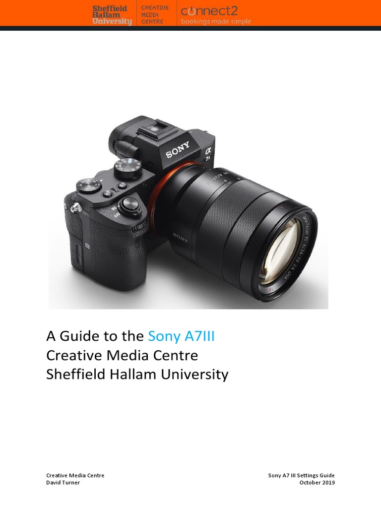 Sony A7III Settings Guide PDF Autofocus Exposure (Photography)