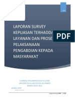 Laporan Survey Indeks Kepuasan Pengabdian Kepada Masyarakat UIN Ar-Raniry 2021