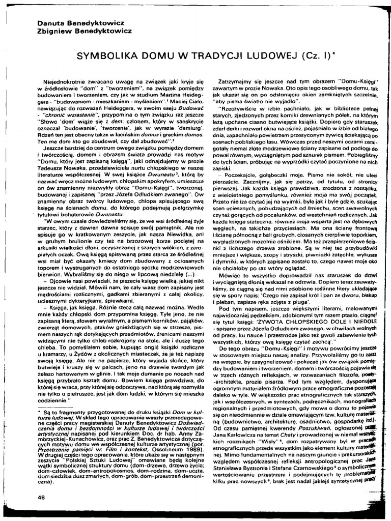 d-i-z-benedyktowicz-symbolika-domu-w-tradycji-ludowej-cz-i-pdf