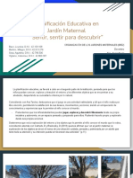 Planificación Educativa en Jardín Maternal "Sentir, Sentir para Descubrir"