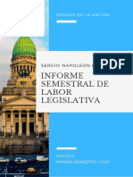 Informe Trabajo Parlamentario Senador Sergio Leavy