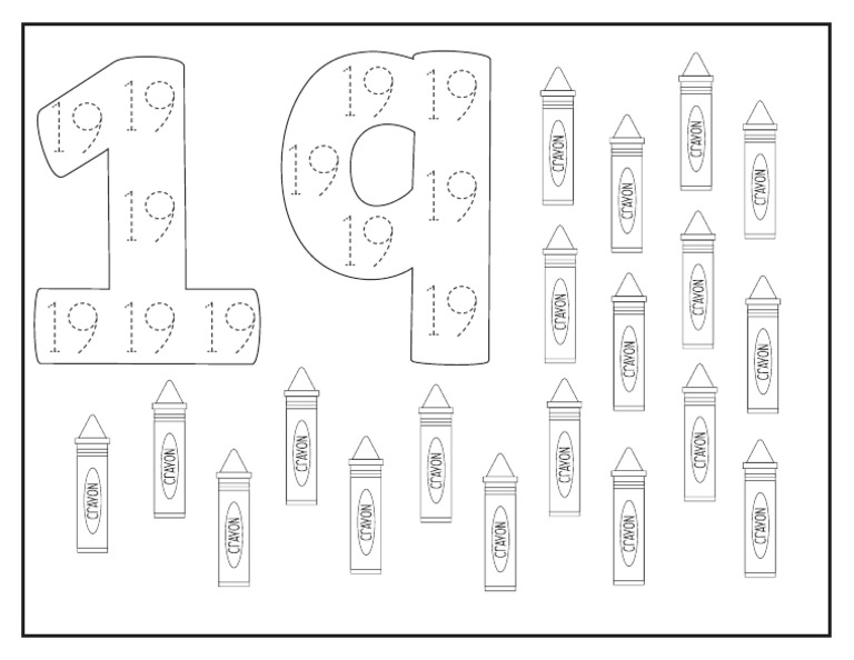 Number Tracing 19 | PDF