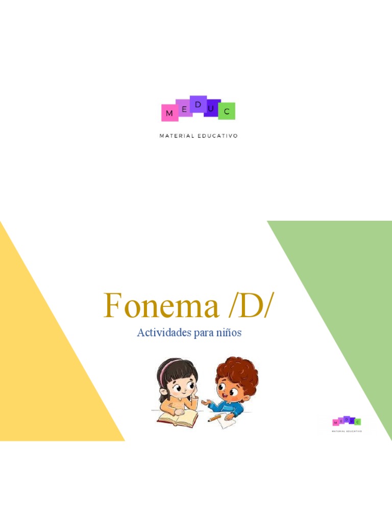 Actividades para el fonema D en niños | PDF