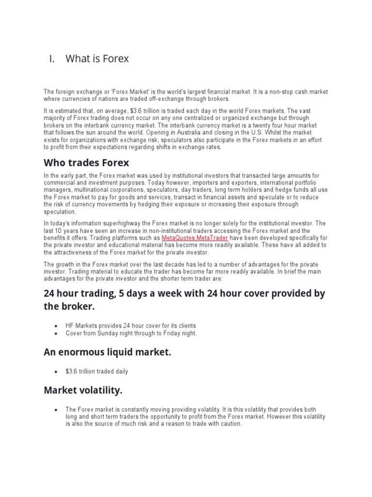 Crash Course in Forex Trading | PDF