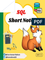 SQL Short Notes