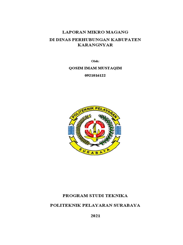 Laporan Micro Magang Dinas Perhubungan Karanganyar | PDF