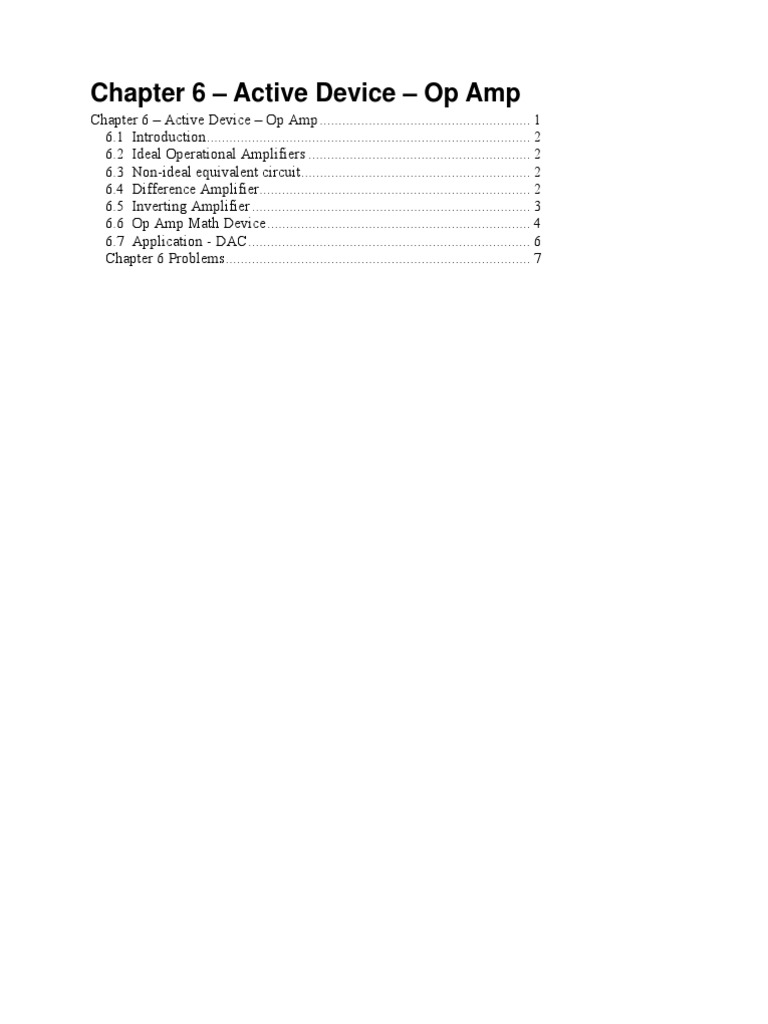 Chapter 6 - OpAmp | PDF | Science & Mathematics | Technology & Engineering