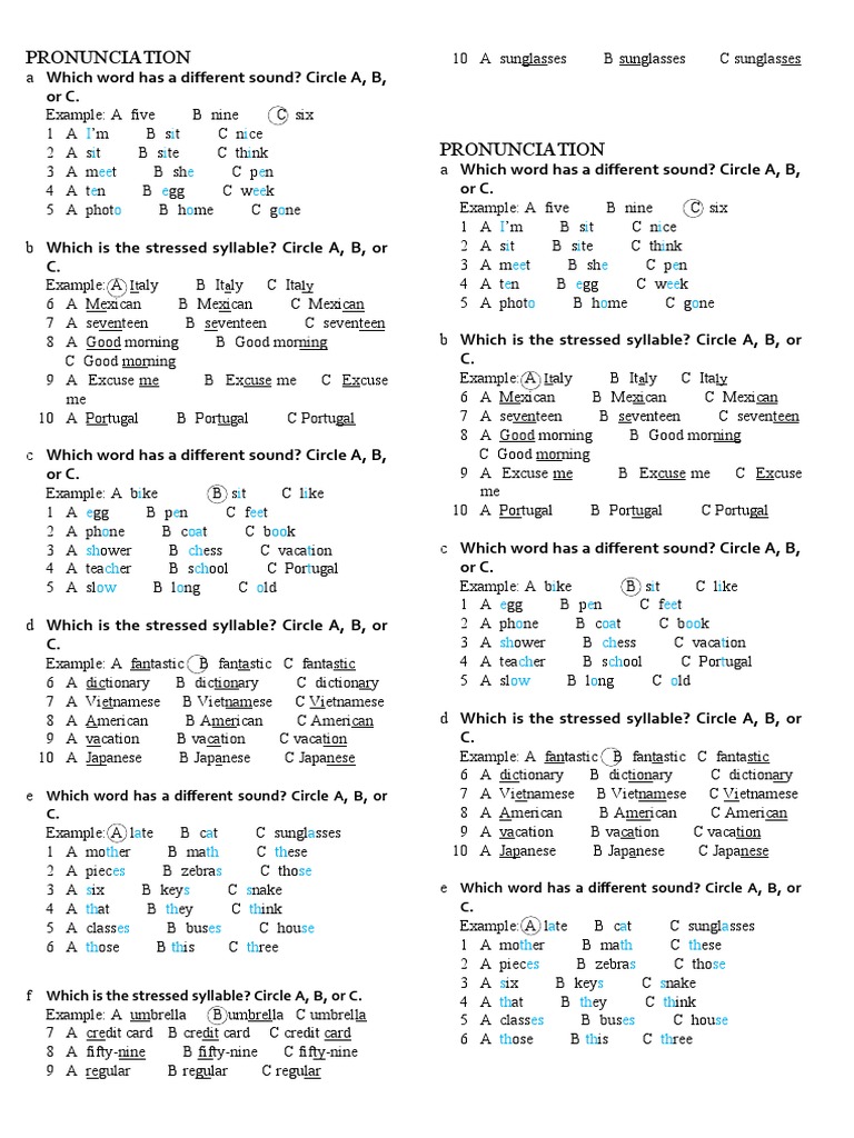PRONUNCIATION | PDF | Sports & Recreation | Language Arts & Discipline