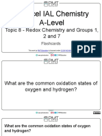 Flashcards - Topic 8 Redox Chemistry and Groups 1, 2 and 7 - Edexcel IAL Chemistry A-Level