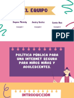 Política Pública para Una Internet Segura para Niños Niñas y Adolescentes