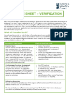 Verification Guidance Sheet