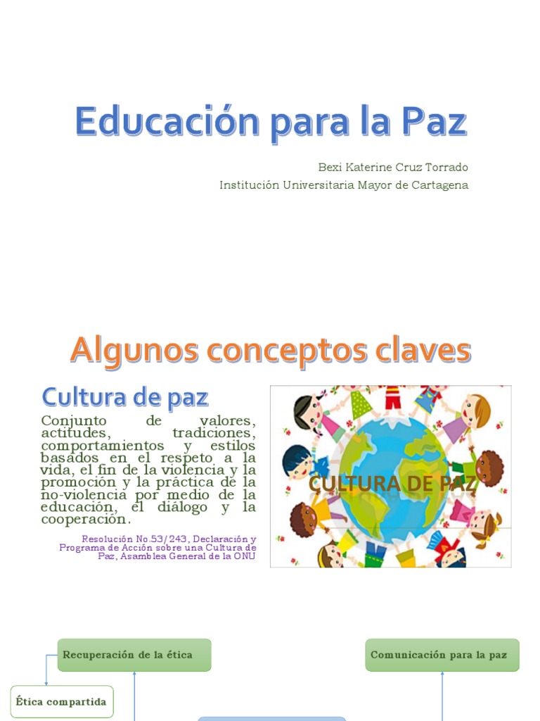 Educación para la Cultura de Paz | PDF | Conflicto (proceso) | Violencia