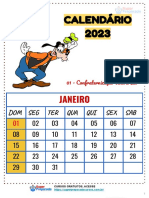 Calendário 2023 - Pateta