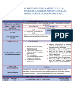 SESION DE APRENDIZAJE - MATEMATICAS-1y2grado