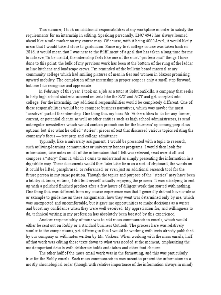 Enc 4942 - Reflective Essay | PDF | Information | Communication
