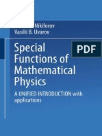 Special Functions of Mathematical Physics A Unified Introduction With Applications by Arnold F Nikiforov, Vasilii B Uvarov