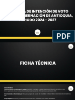 Encuesta de Intención de Voto para La Gobernación de Antioquia, Periodo 2024 - 2027
