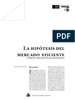 La Hipótesis Del Mercado: Eficiente