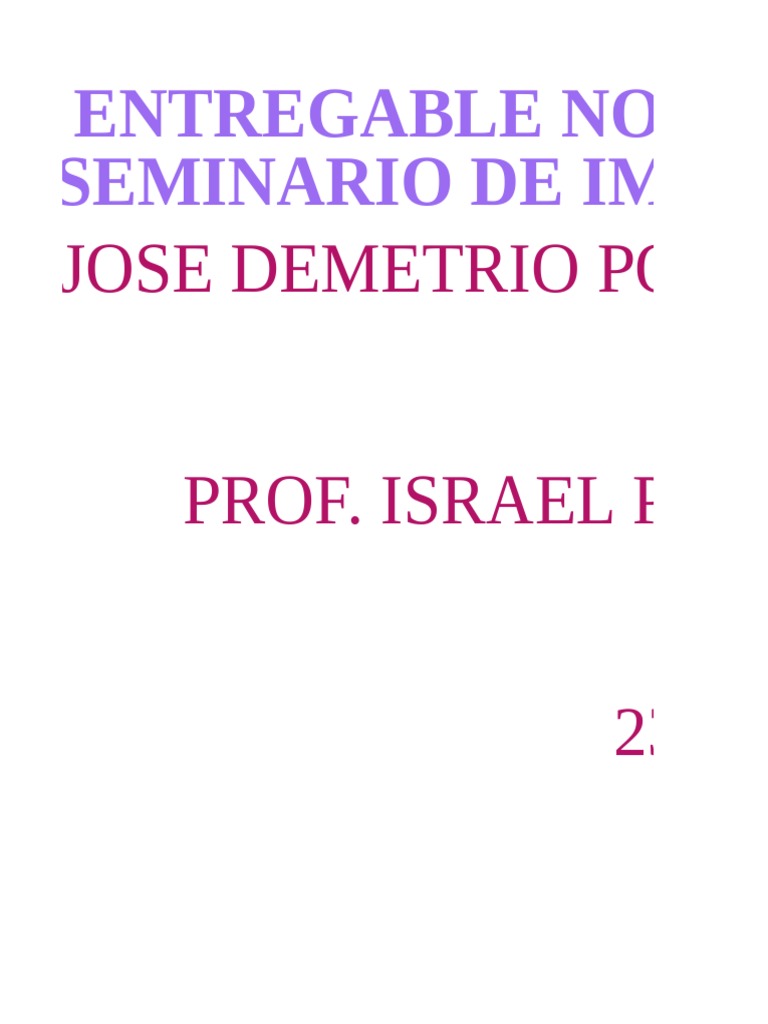 Entregable 1: Seminario de Impuestos | PDF | Impuesto sobre la renta ...